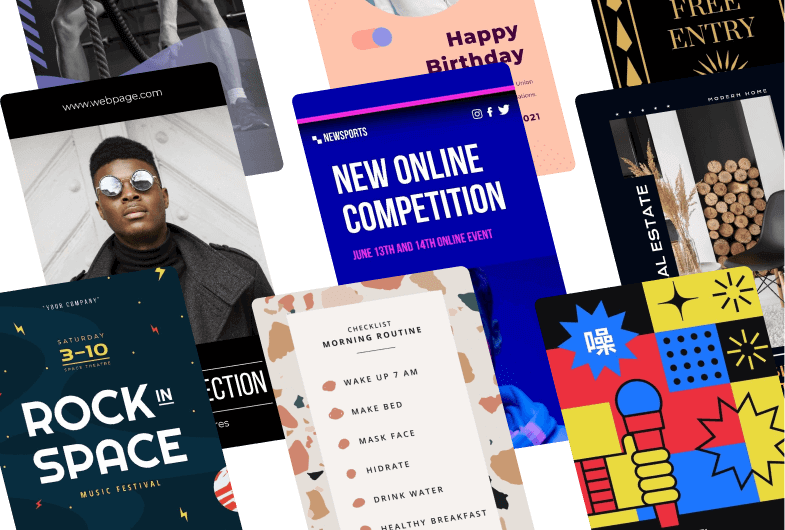 Free Instagram Stories collage image for Wepik's online editor