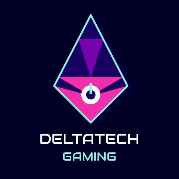 purple and pink futuristic-designed gaming logo template