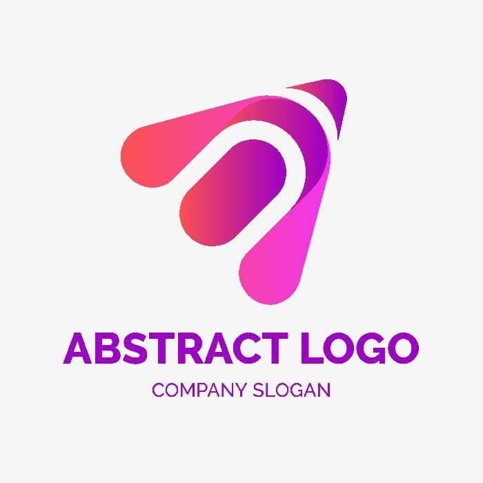 pink and purple abstract logo template