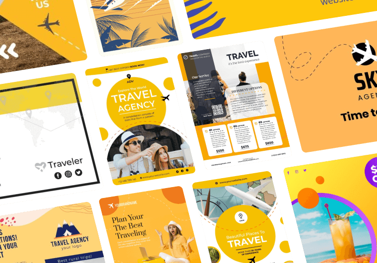 travel agency graphic templates to build your branding